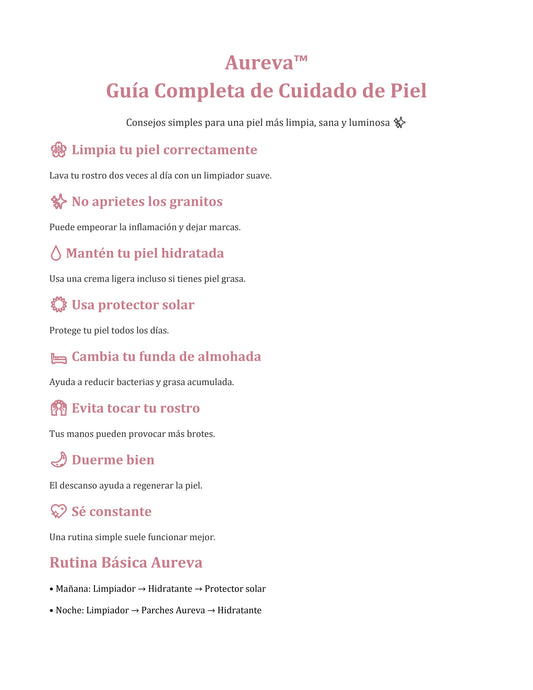 Guía para el cuidado de Piel de AUREVA